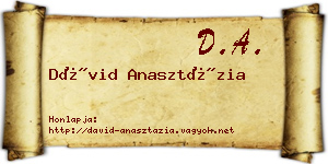 Dávid Anasztázia névjegykártya